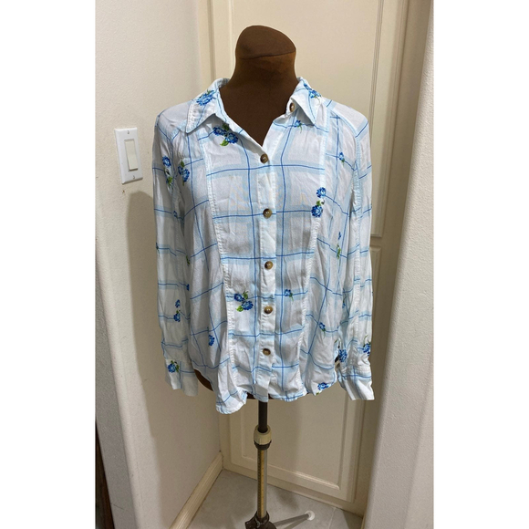 Free People Window To My Heart Button Down Size X-Small - Picture 1 of 6